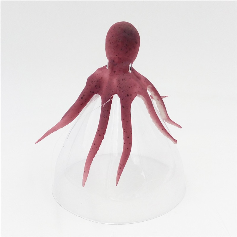 1Pcs Fish Tank Silicone Kunstmatige Octopus Aquarium Fish Tank Fluorescerende Decoraties Octopus Met Zuignap