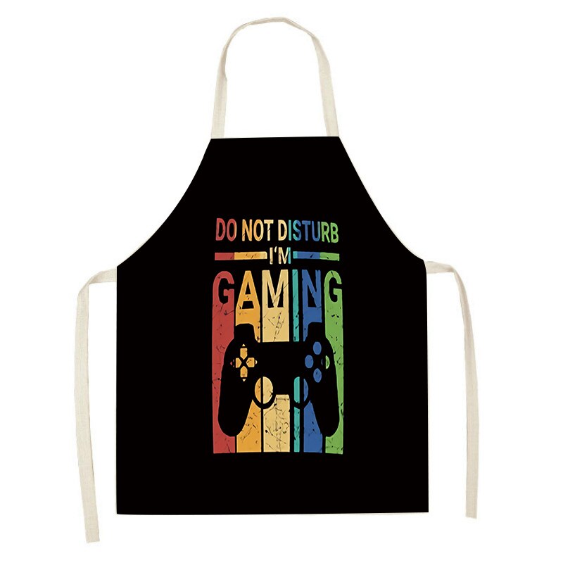 Game Controller Apron Decoration Apron Kitchen Home Cooking Accessories Aprons for Women 47x38cm 68x55cm: D-4 / 68x55cm