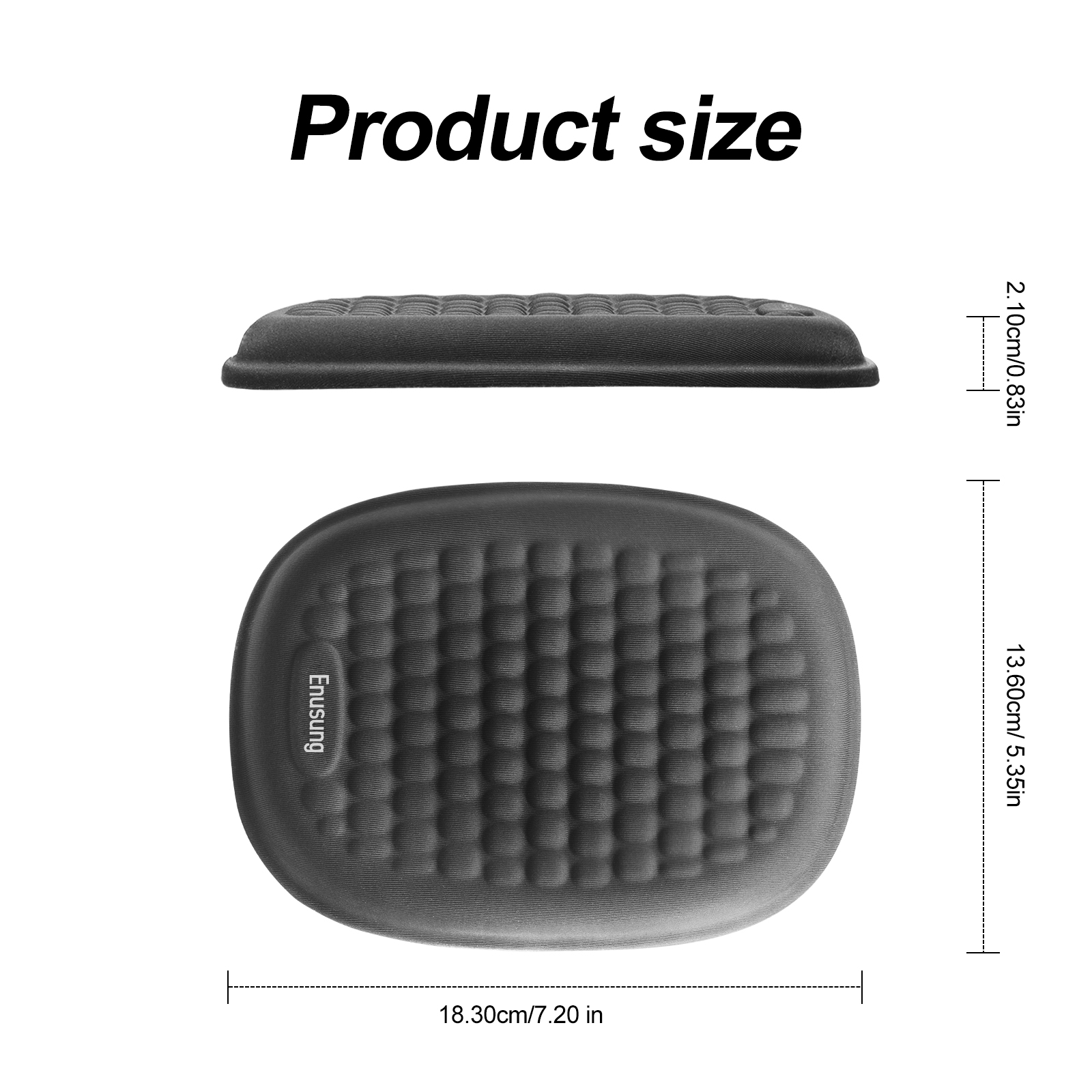 Ergonomic Wrist Rest Pad Armrest Pad Elbow Rest Pad Relief Elbow Pain Computer Armrest Arm Wrist Rest Support Mouse Pad for Desk: black