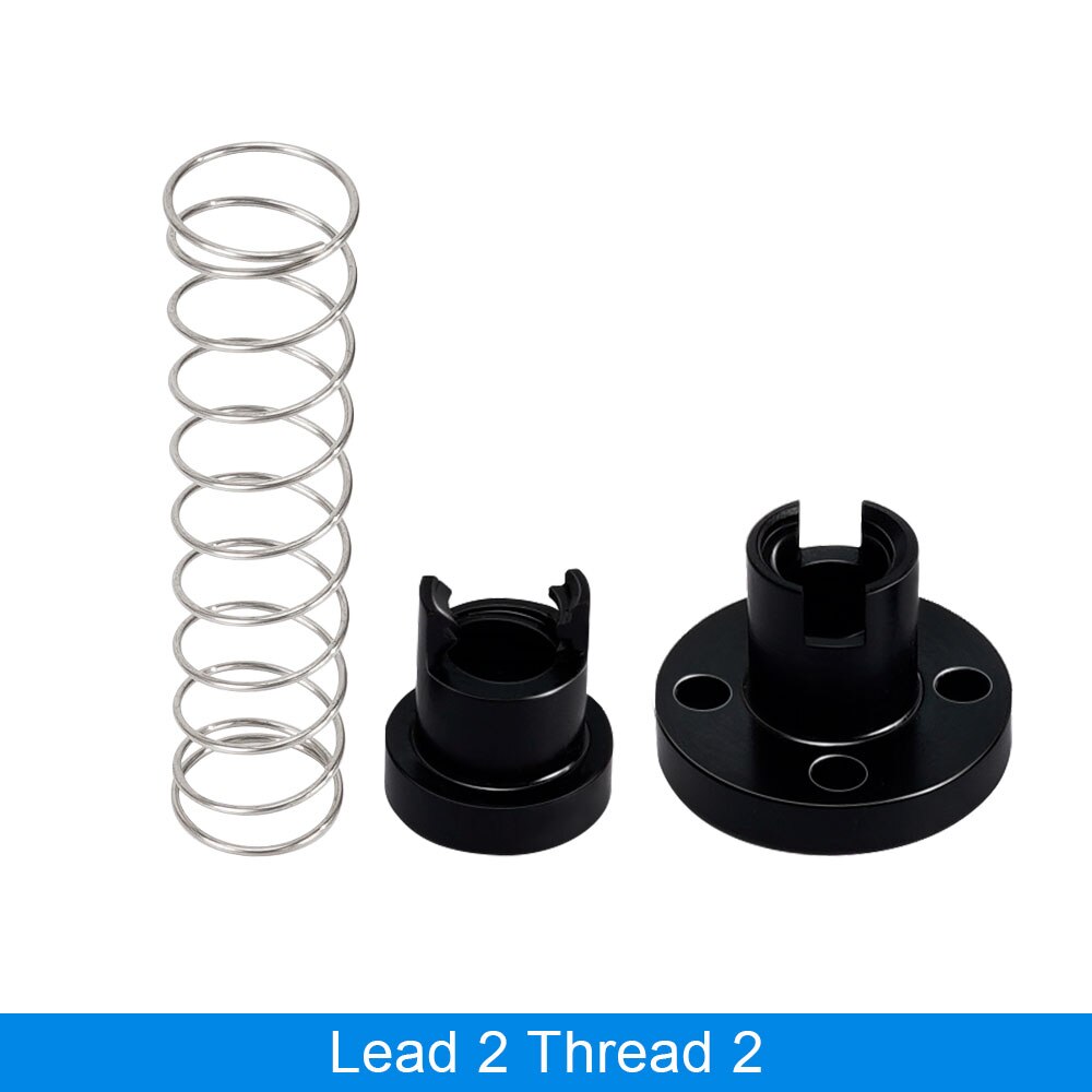 3D Printer POM T8 Anti Backlash Nuts For Lead 2/4/8 mm Threaded Rod Eliminate the gap Spring Loaded DIY CNC Accessories: 1 nut / POM L2 P2