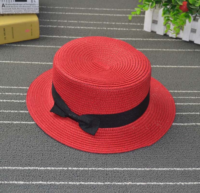 Sombrero de paja Hawaiano para dama, gorro de paja Hawaiano estilo panamá informal con lazo de lazo con borde plano, perfecto para playa