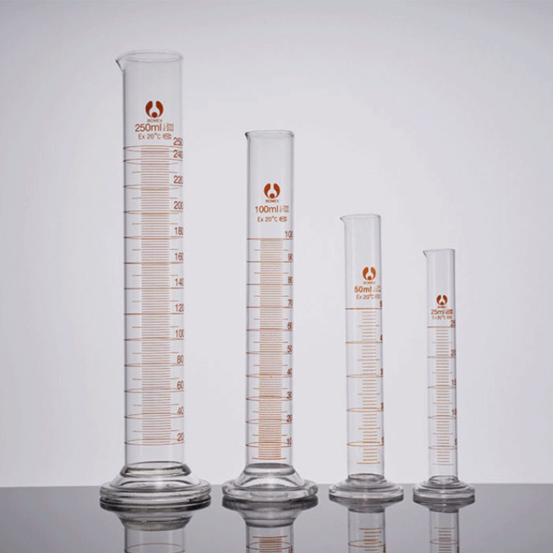Profesjonalny, gruby szklany cylinder miarowy z podziałką, narzędzie robić laboratorium, 1 sztuka, 5 ml, 10 ml, 25 ml, 50 ml, 100 ml cylinder miarowy