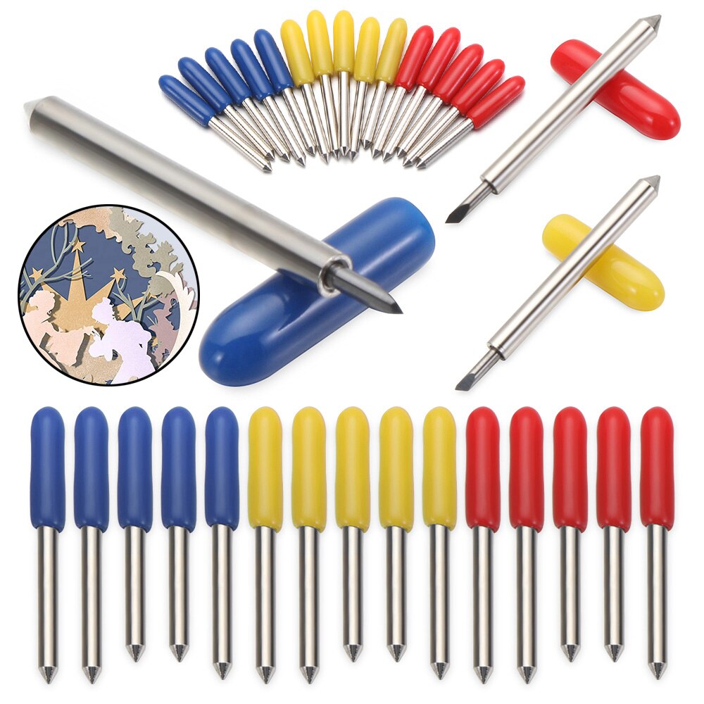 15/20Pcs/Box 30/45/60 Degree Roland Lettering Blade Carbide Plotter Cutter Fabric Vinyl Cutting Maker Machine Milling Bit