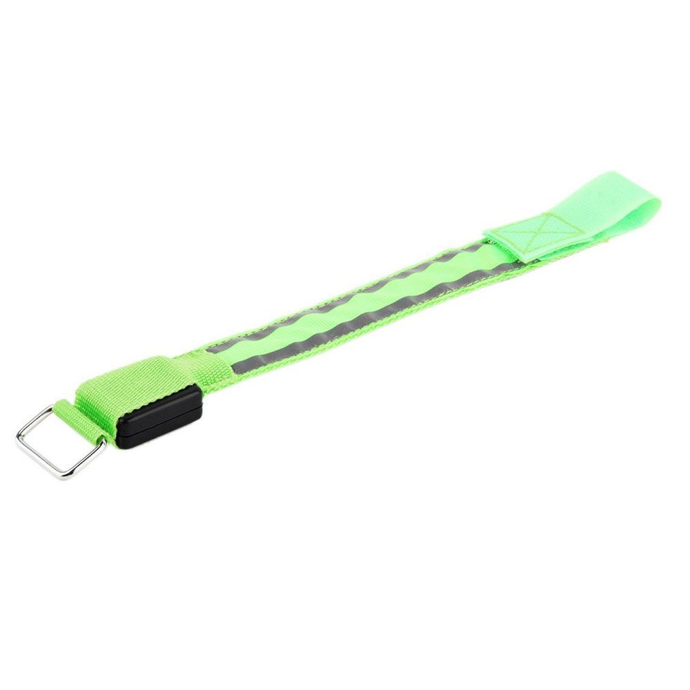 Stijlvolle Led Arm Banden Verlichting Licht Band Armbanden Been Veiligheid Bands Reflecterende Riem Running Fietsen Shine Run Armband: green