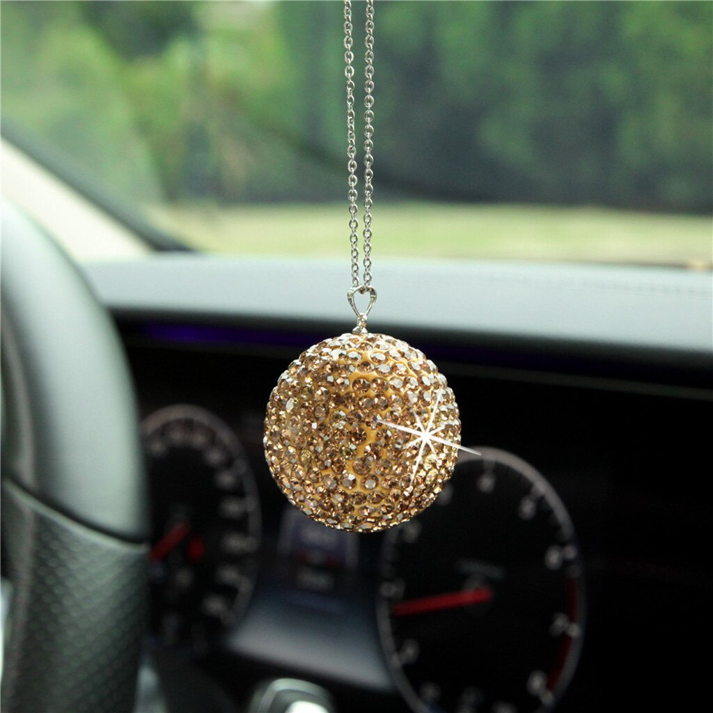 Auto Accessoires Auto Achteruitkijkspiegel Hanger Auto Charm Bling Crystal Bal Ornament Opknoping Auto Accessoires