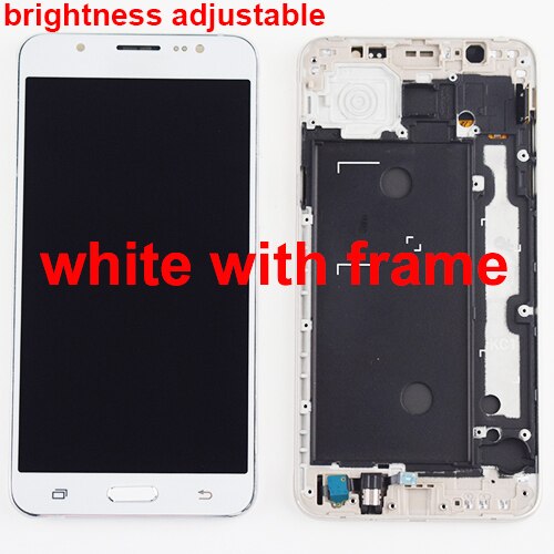For Samsung Galaxy J7 LCD J710 SM J710F J710FN J710M J710H J710A DS LCD Display + Touch Screen Digitizer Assembly Frame: White with frame