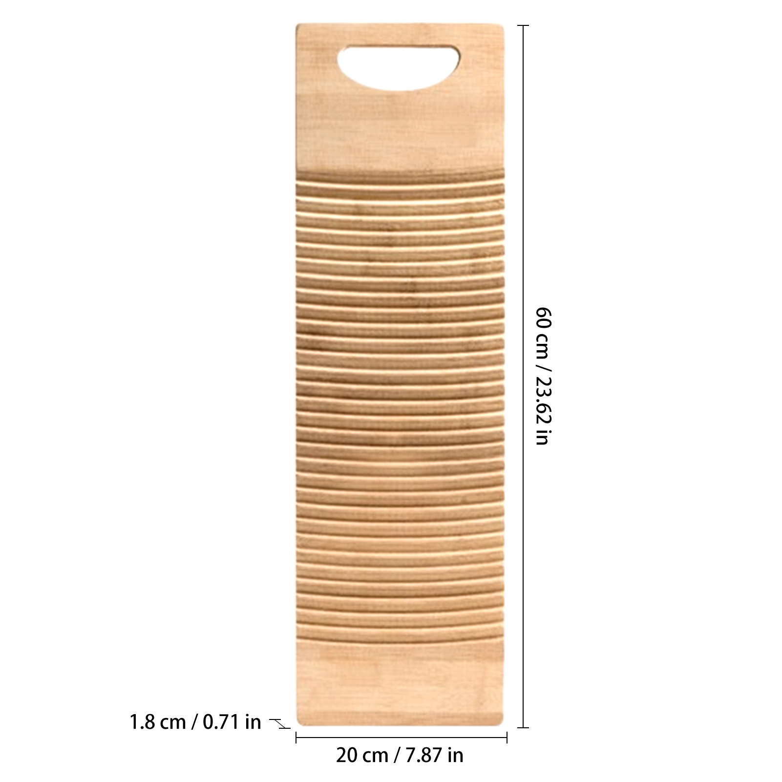 Washing Clothes Washboard Bamboo Wood Manual Washboard Laundry Board Wood Anti-slip Laundry Cleaning Board For Home School