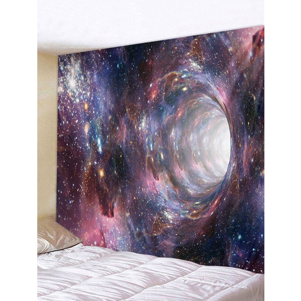 Système solaire planète lune tissu tapisserie murale Hippie décor à la maison trou noir tapisserie murale couverture Mandala tenture murale tapis