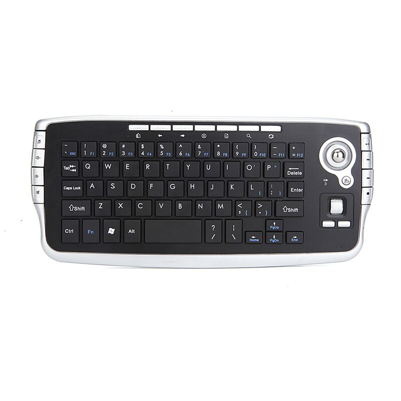 SeenDa-miniteclado sin cables para ordenador portátil y PC, teclado portátil multifunción con Trackball Air Mouse, decente, 2,4G: silver