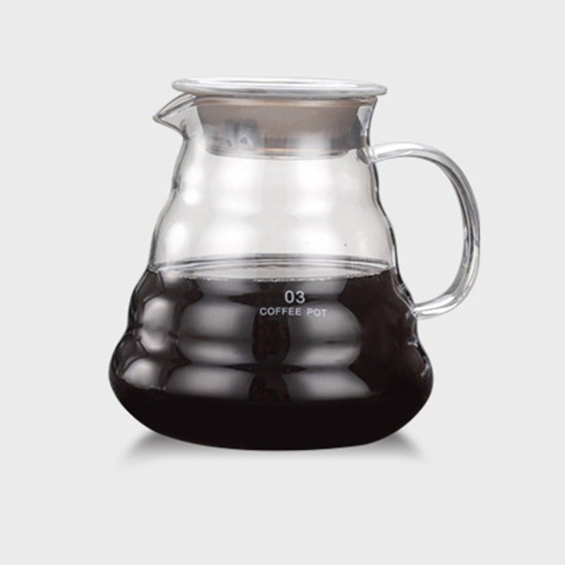 Glass Coffee Pot Cloud Shaped Coffee Kettle Reusable Coffee Pot Heat Resistant Teapot Coffee Utensils 360/600/800ml: 800ml