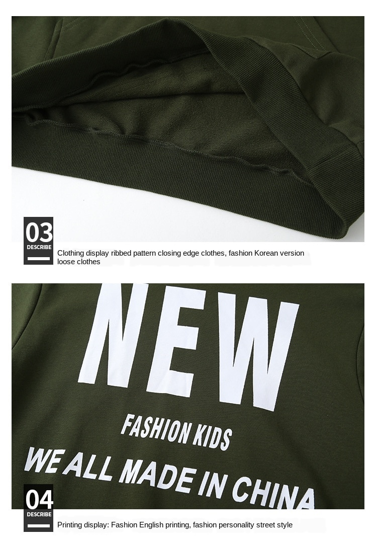 Barn jenter oversize armygrønn hettegenser 10 12 år høstklær