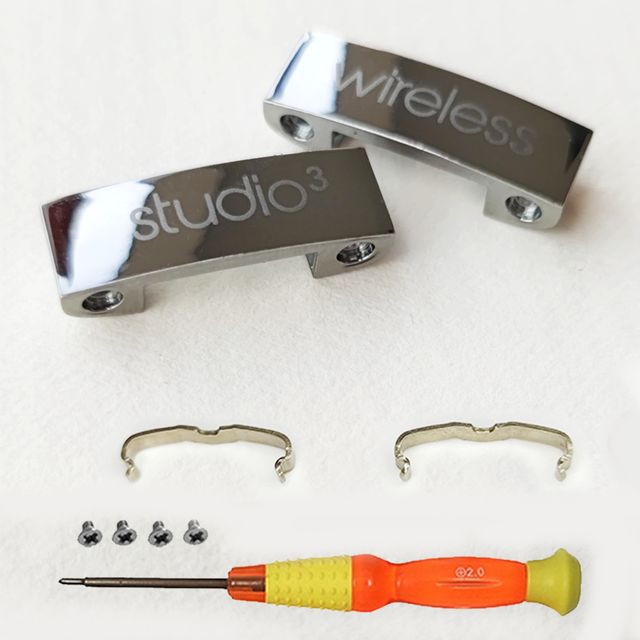 Compatibel Met Studio3 Scharnier Onderdelen Accessoires Voor Beat Studio 3 3.0 Vervanging Hoofdtelefoon Hoofdband Connector Reparatie Kit: Zilver