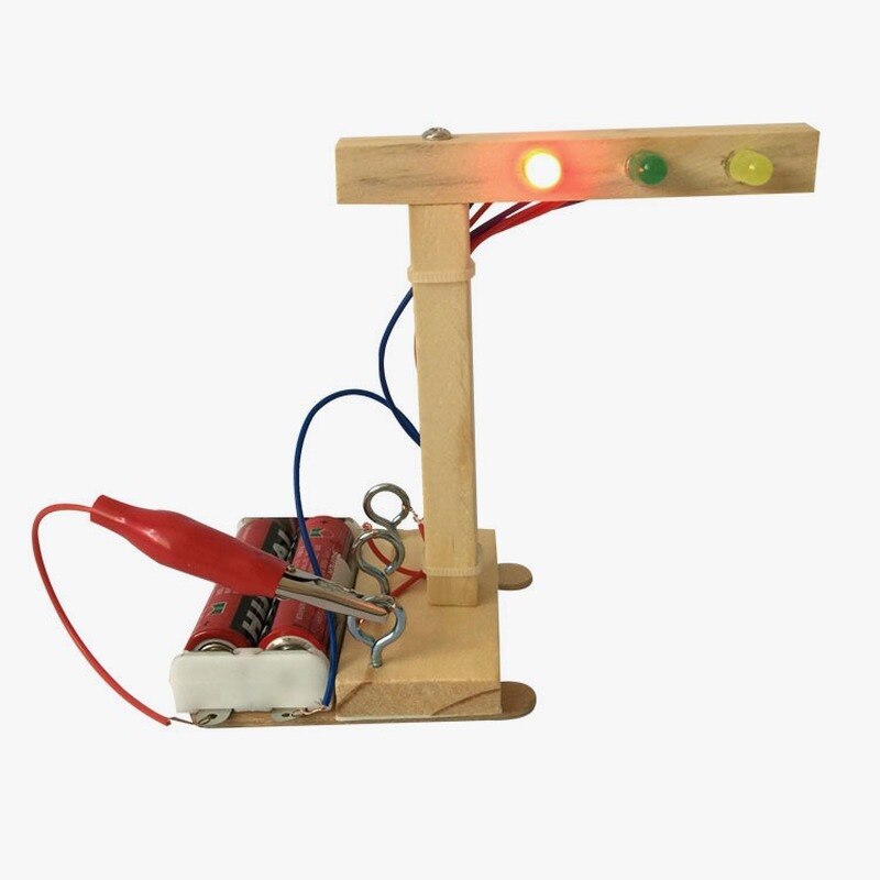 Small production electronic lights children's toys traffic lights mental assembly handmade diy handmade