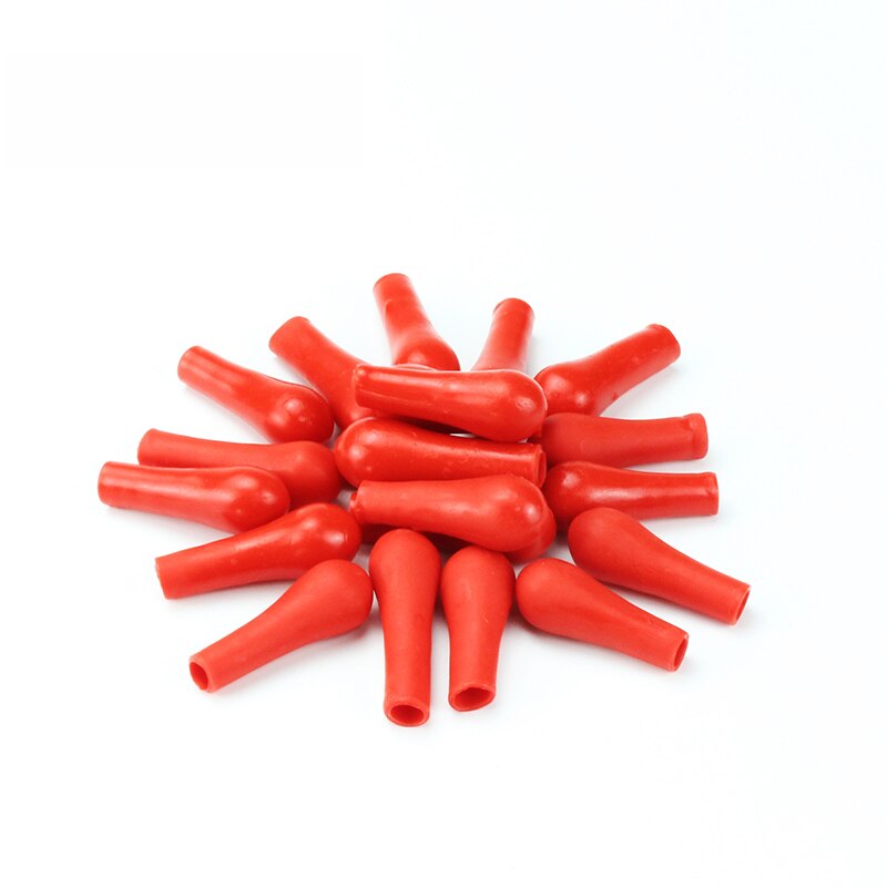 Laboratory Pipette Dropper Cap Thick Red Rubber Latex Tips For Chemical Dropper Pipette , Pack Of 50pcs