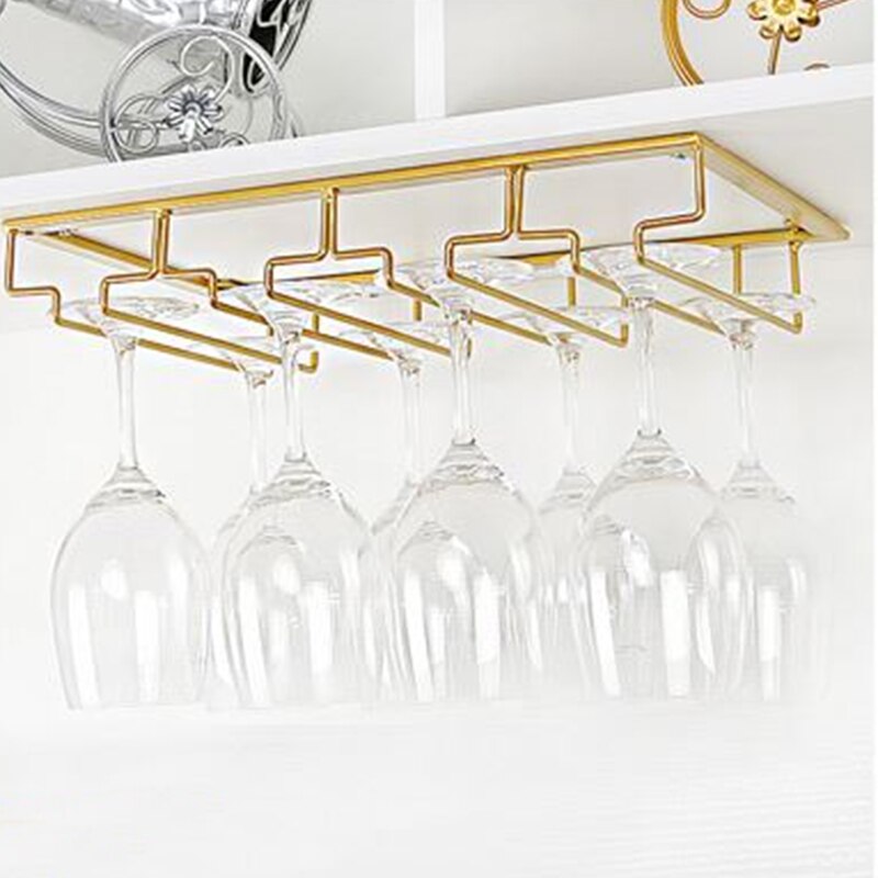 Right-angle upside-down wine glass holder Kitchen upside-down glass holder Home wine cabinet bar hanging cup holder: 09