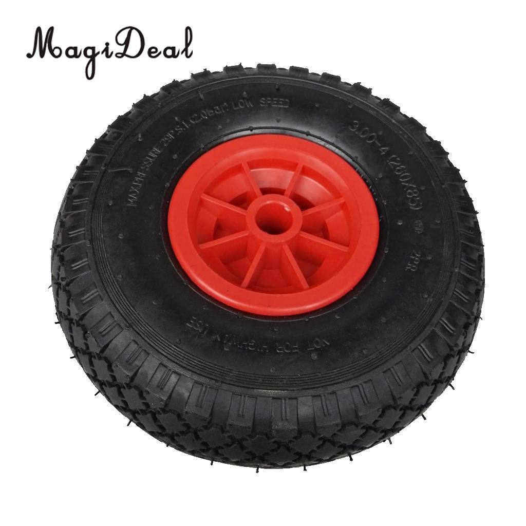 Deluxe Rubber Kayak Canoe Trolley Trailer Transport Cart Wheel Tire 260mm for Flatable Fishing Boat Dinghy Yacht Accessories