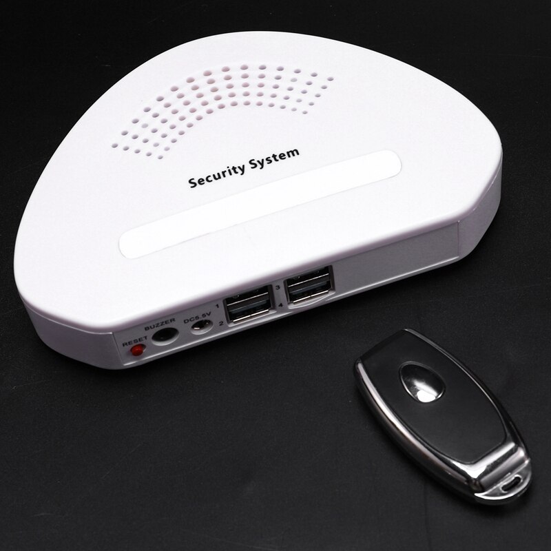 4 Ports Mobile Phone Tablet PC Anti Theft Burglar Device Phone Alarm Charging Security Display Stand Mobile Phone(EU Plug)