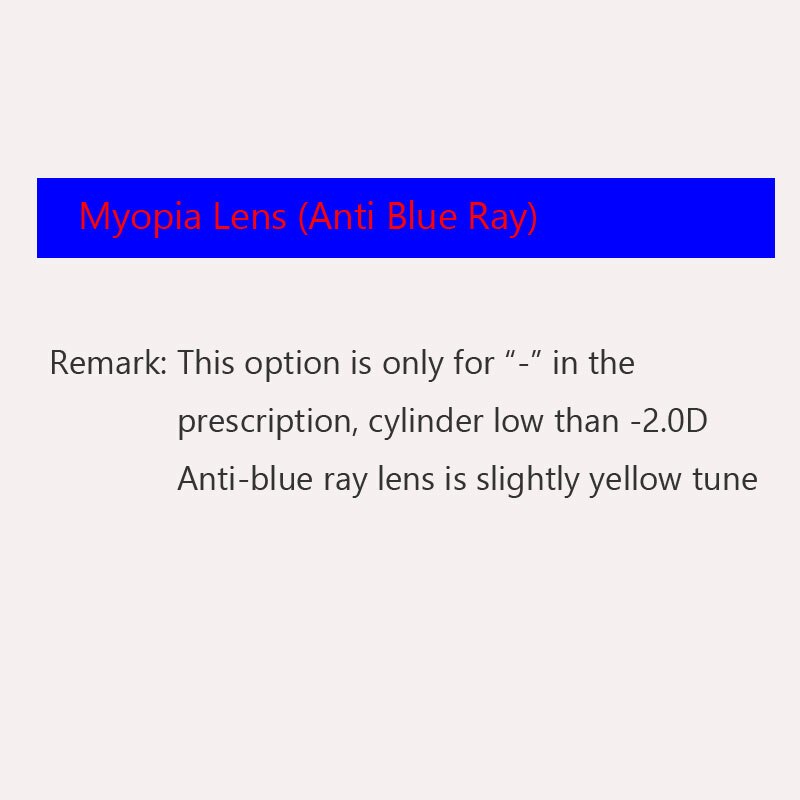 Occhiali da vista luce blu blocco miopia ipermetropia astigmatismo antiriflesso 1.56 1.61 1.67 1.74 lente sottile: 2