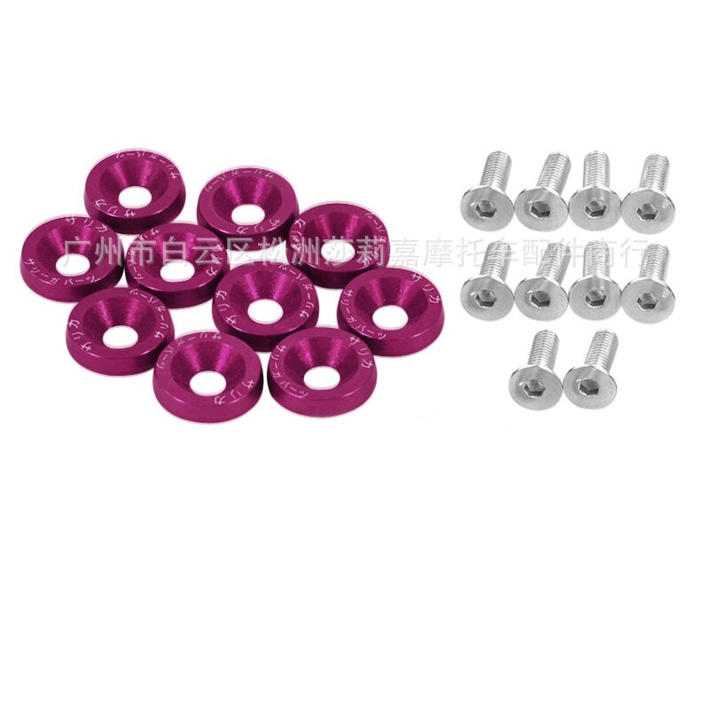 Moto tuercas 6MM moto tornillos para kawasaki honda suzuki benelli vespa yamaha harley softail tornillo accesorios de la motocicleta: Morado