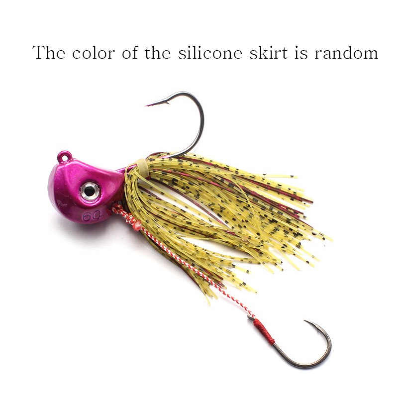 Spinnerbait-anzuelo de pesca para la barba, cebo de goma para pesca con mosca, Tai Kabura Inchiku, 40g/60g/80g/100g, 1 unidad