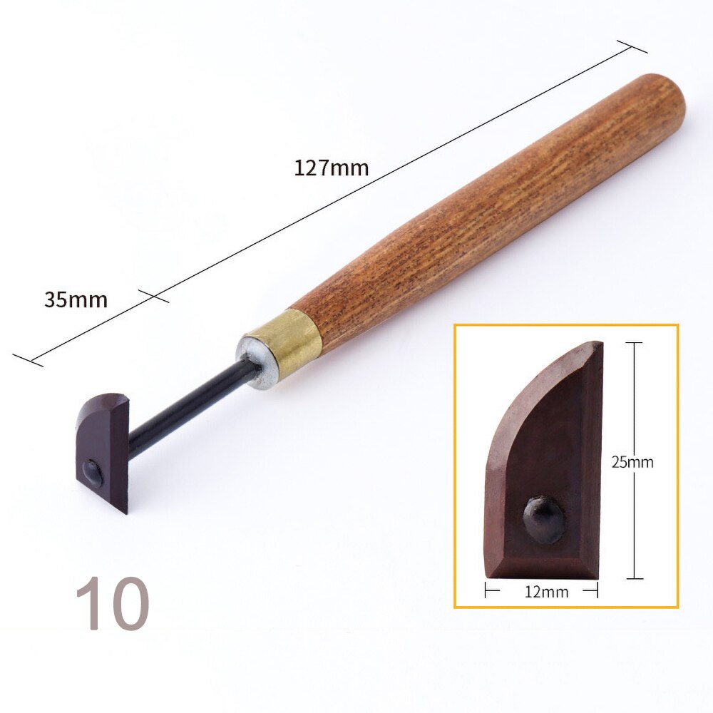 Herramientas de cerámica de caoba de , cuchillo de acero de tungsteno, escultura de arcilla con mango de madera, herramienta práctica de recorte, arte DIY: 10
