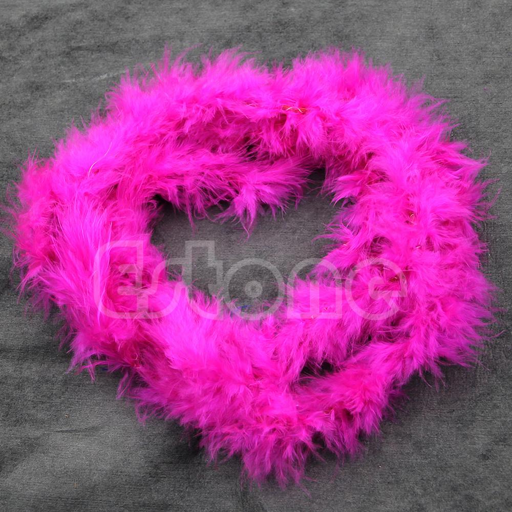 1 PC couleurs différentes 2 mètres Marabou plume Boa pour Burlesque Boas déguisement fête: hot pink
