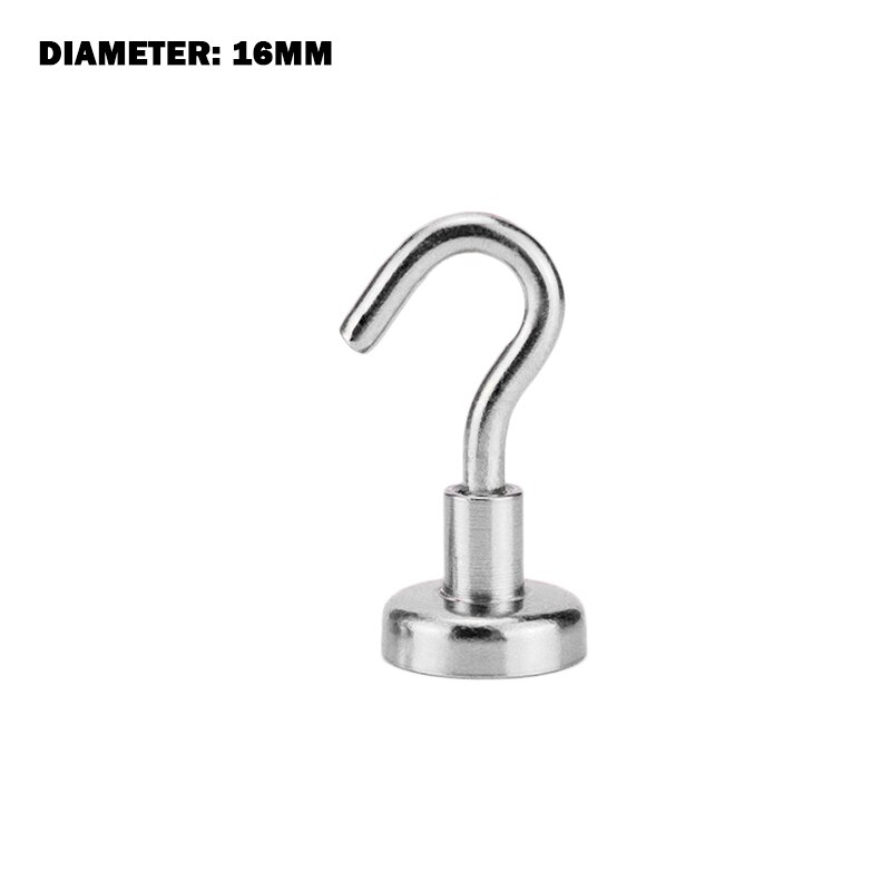 1/8Pcs Super Strong Magnetic Hooks Hanger Magic Wall Door Hook Strong Mini Heavy Duty Hook Holder For Home Storage Organization: KNE16 Silver 1Pcs