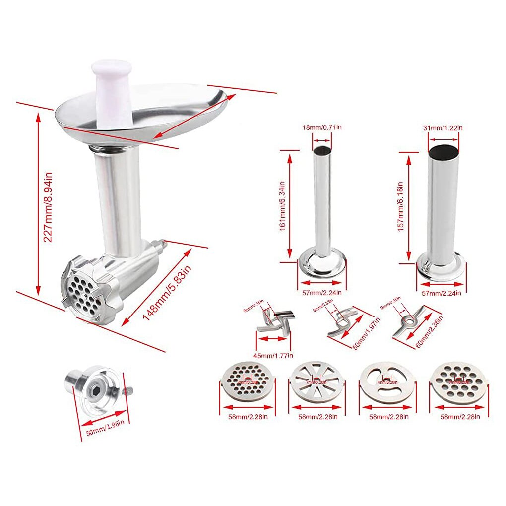 Kenwood – hachoir à viande, accessoire de remplacement, trancheur et broyeur pour Chef sur socle