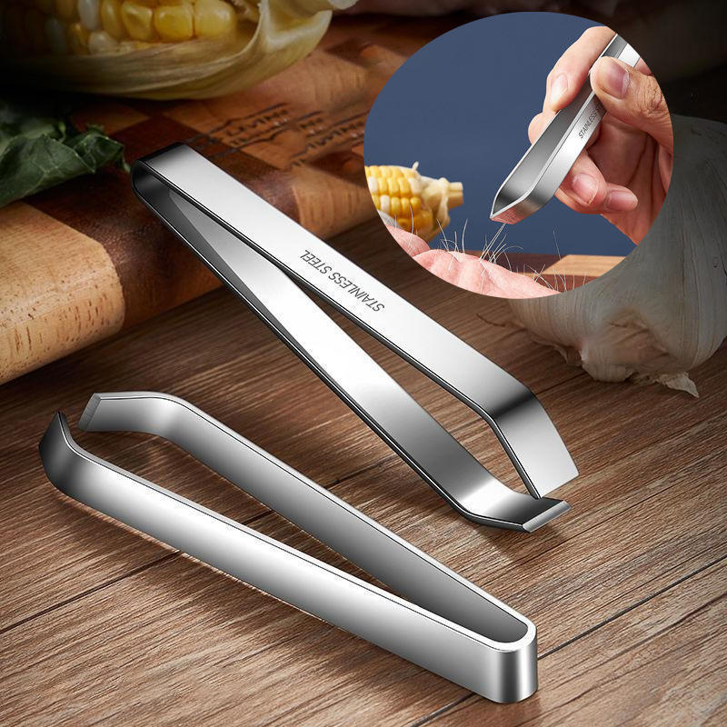 Pinzas de hueso de pescado de acero inoxidable 430, pinzas extractoras, pinzas para desplumar huesos de pescado, utensilios de cocina, 1 Uds.