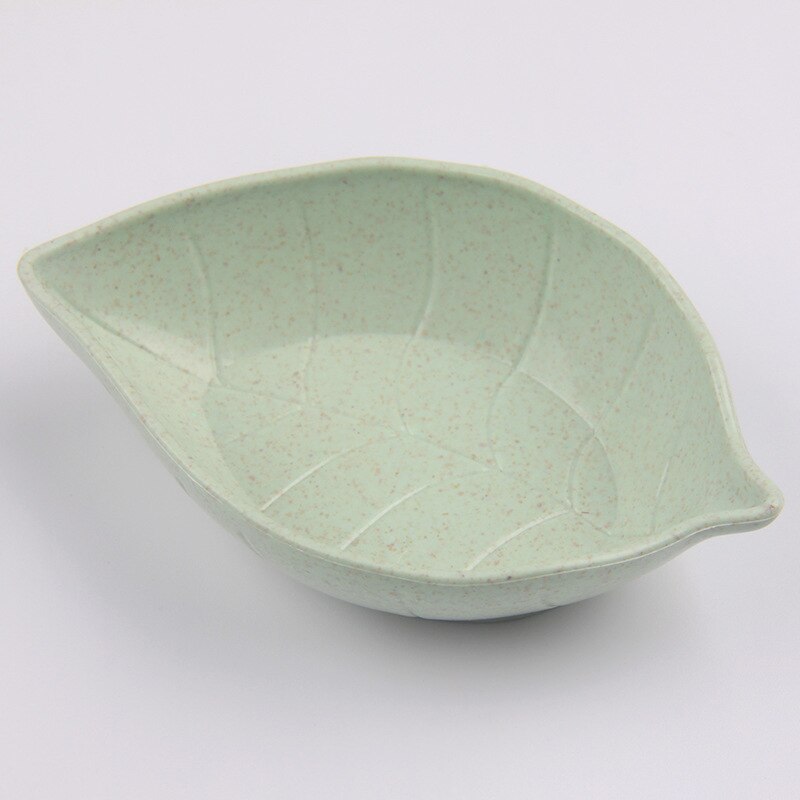Multifunctional Side Dish Snack Plate Dumplings Dipped In Water Plate Vinegar Sauce Dish Leaf Shape Small Dish Kitchenware: 1PC green