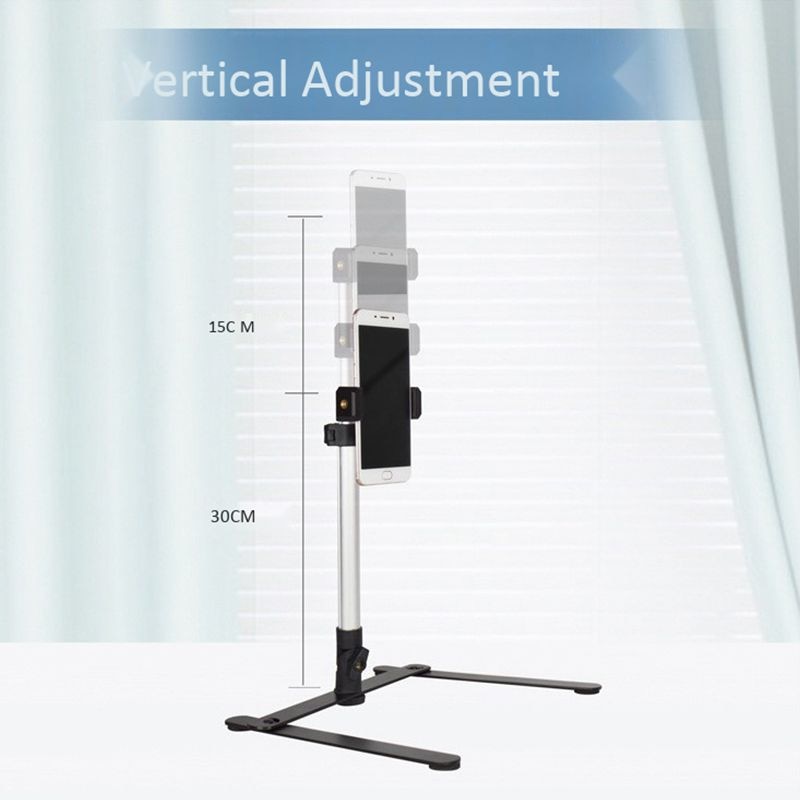 Fotografie Verstelbare Tafel Top Stand Set Mini Monopod + Telefoon Clip Fill-In Licht Bluetooth Controle