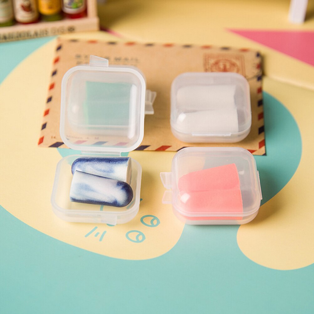 Candy Ear plugs Ear Protector Anti Noise Sleep Study Helper Working Earplug Foam Plastic Box Packaging 5 Pair SD&HI