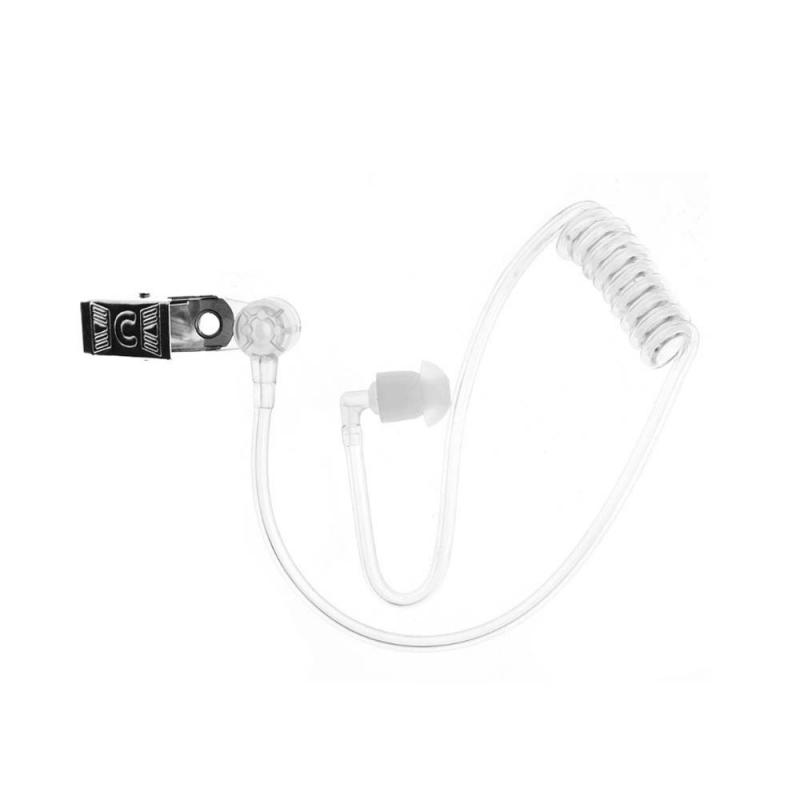 Ersatz Transparente Spule Akustische Luftschlauch Ohrstöpsel Mit Metall Clip Für Zwei-Wege Radio Walkie Talkie Ohrhörer Headset