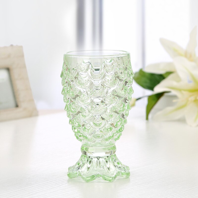 Glassett Fiske Skjell Tykt Juiceglass Drikkeglass Husholdning 6 Farger Blyfritt glass Vannkopp