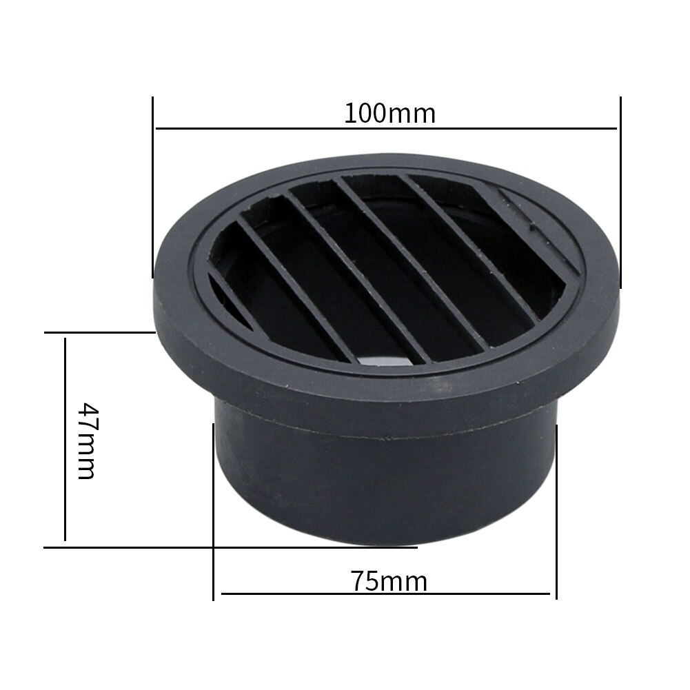 100% Neue Auto Heizung Führung entlüften Auslauf 75MM Langlebige warm Luft entlüften Auslauf Kunststoff Luft Auslauf Für Auto 75mm Warme Luftführung