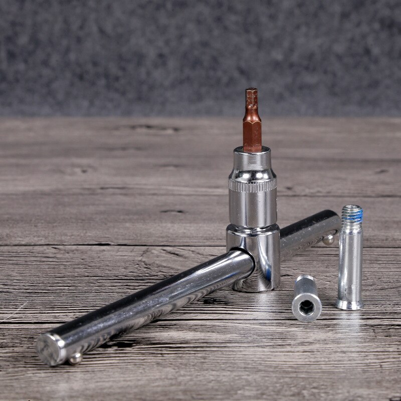 Llave Allen en forma de T Hexagonal para patín, accesorio funcional de 4mm, plata, para patín