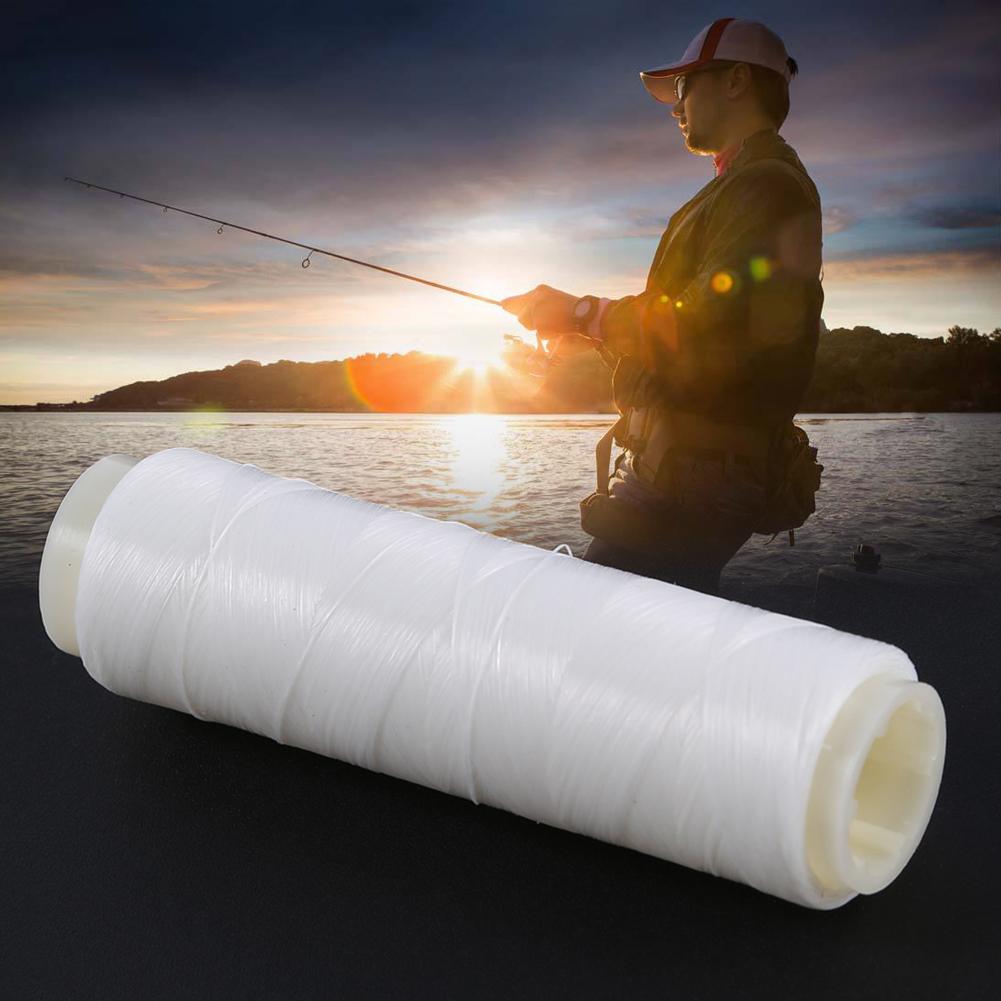 Draagbare 200M 656ft Aas Elastische Draad Onzichtbare Rubber Vislijn Elastische Sterke Sterkte Vislijn Voor Vissen Pesca