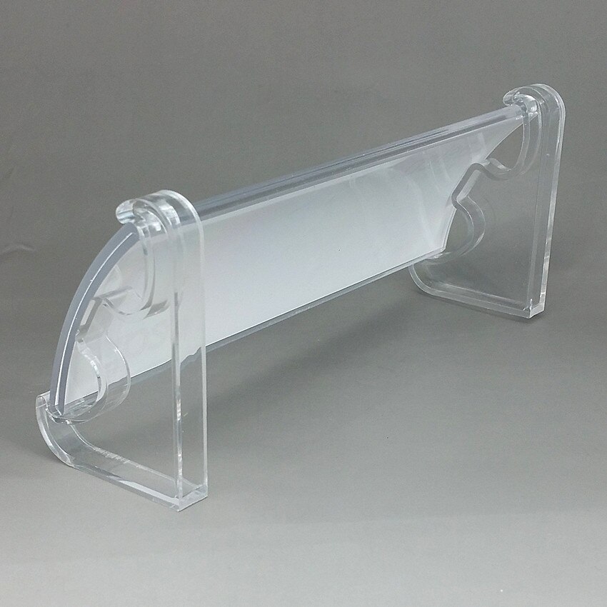 Plastic Acrylic Display Holder Stand Paper Name Card Plate Label Sign Two Types Faces On Desktop Clear Reusable Detachable 10pcs