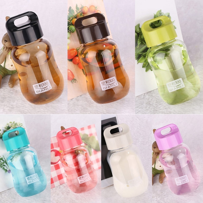 Cute cartoon small cup school supplies 180ML water bottle color plastic portable water bottle mini kettle
