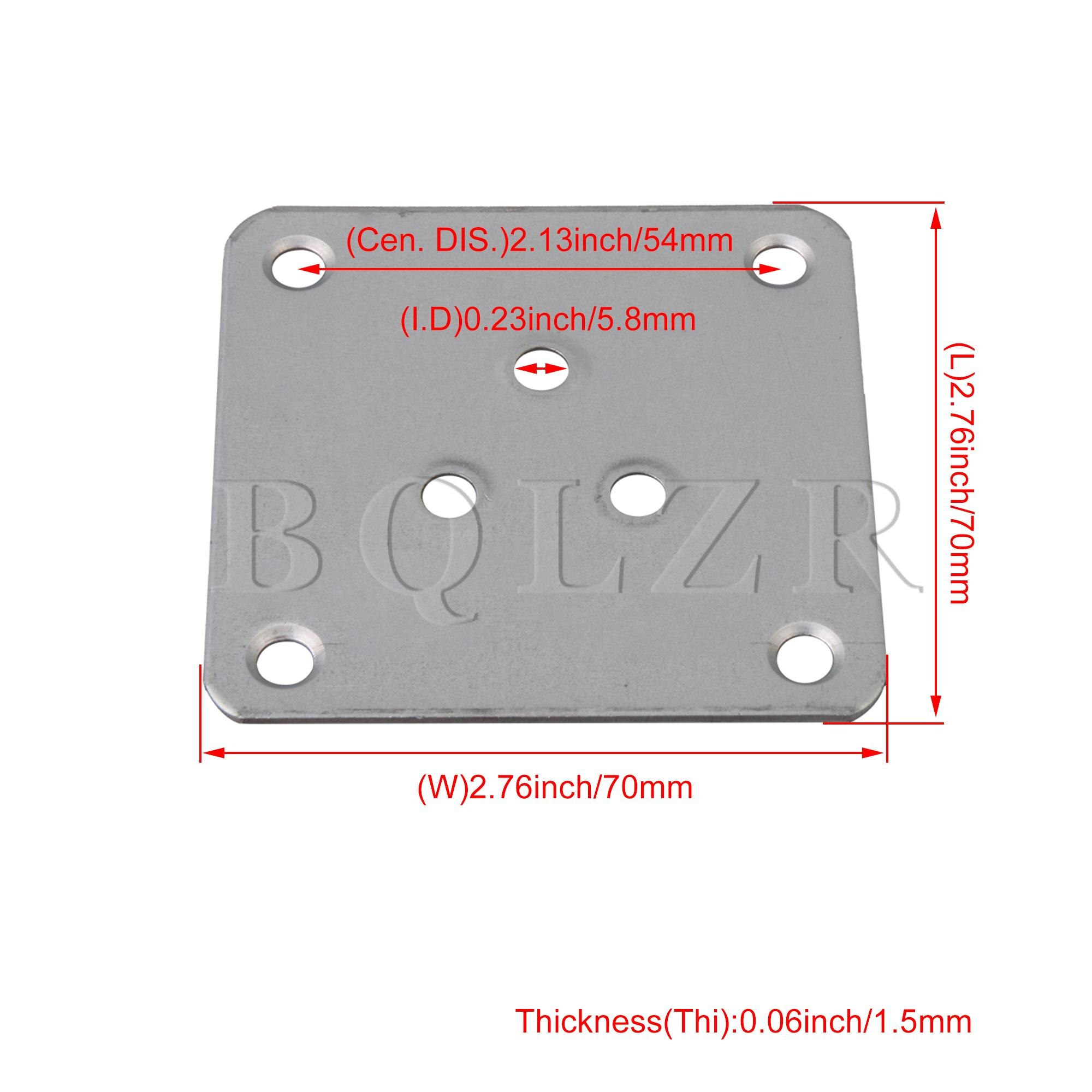 Bqlzr 4 st silver 7 x 7cm trämöbler sofffötter ben platta med 5mm hål