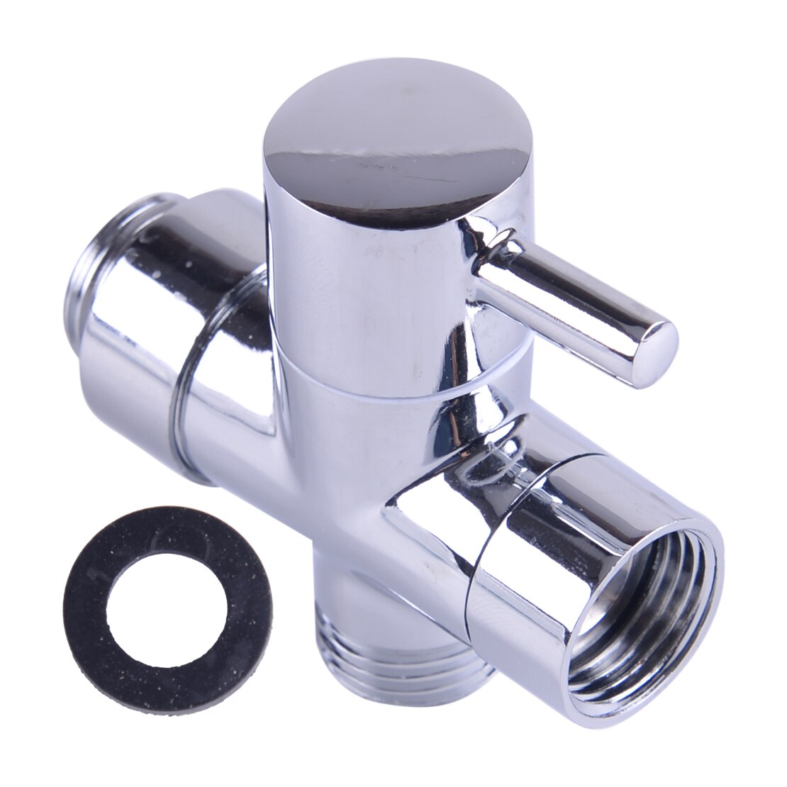 Chrome 3 voies inverseur T Valve pomme de douche à main bain robinet interrupteur sortie laiton ergonomique