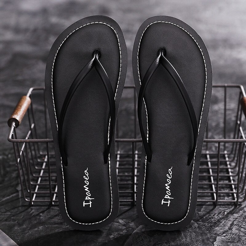 Women Beach Flip Flops Summer Flat Shoes Woman Slip On Sandals Non-slip Sole Solid Color Female Flip Flop Slides