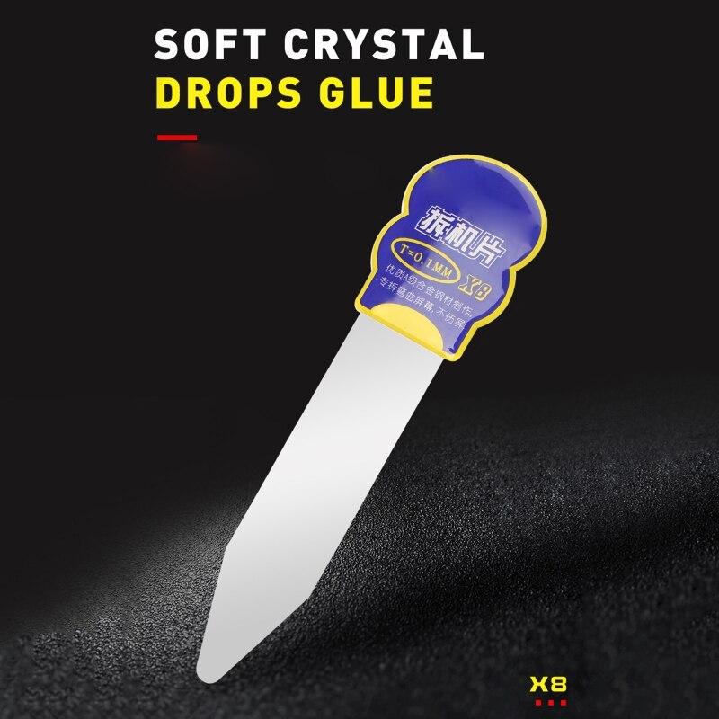 X8 Disassembly Sheet High Toughness 0.1mm Thickness Curved Screen Edge Screen Pry Opening Split Tool for Mobile Phones Repair