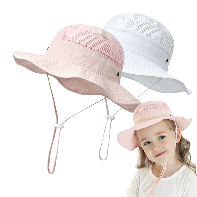 Cappello estivo a secchiello per bambini cappello da spiaggia grande gronda cappello da sole per ragazzi ragazze bambini bambini cappello da pescatore cappello Panama