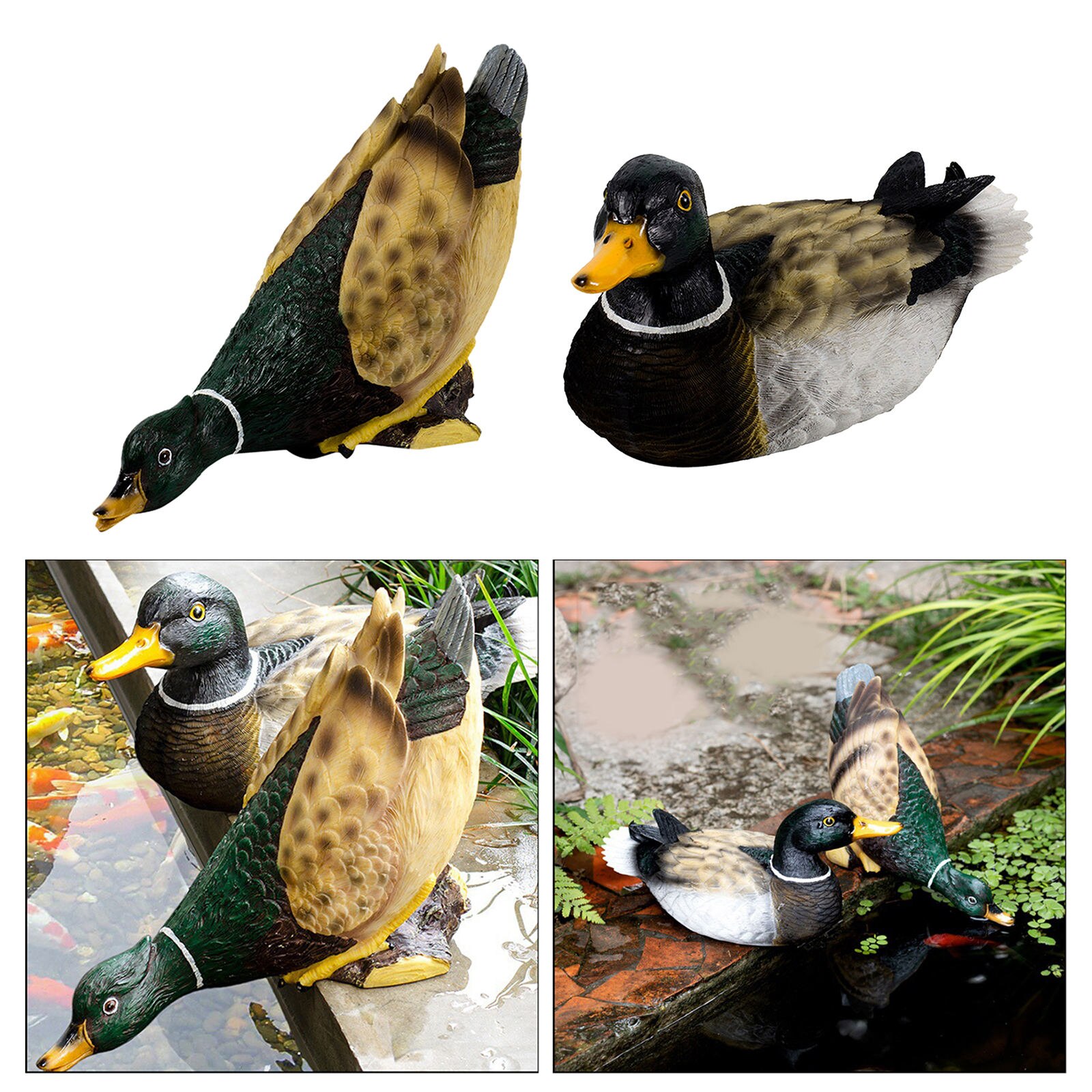Duck Decoy Floating Duck Statue Decoration Pond Resin Ornament Decorative Duck Sculpture Statues