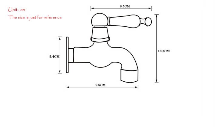 Decorative Solid Brass Cross Garden Outdoor Faucet washing machine tap with ceramic oil rubbed bronze
