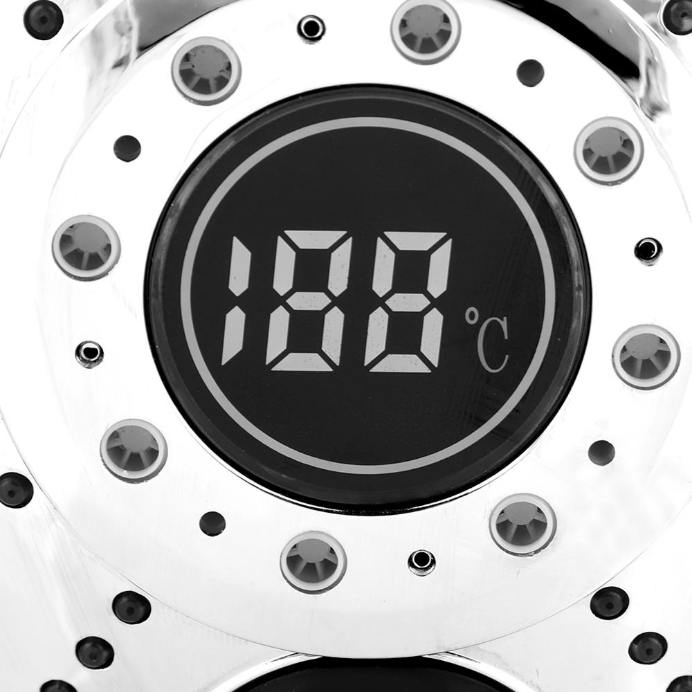 Digitale Led Douchekop Met 3-Kleur Temperatuur Controller Handheld Zilver Galvaniseren Led Licht 3 Spuiten Modus Douchekop