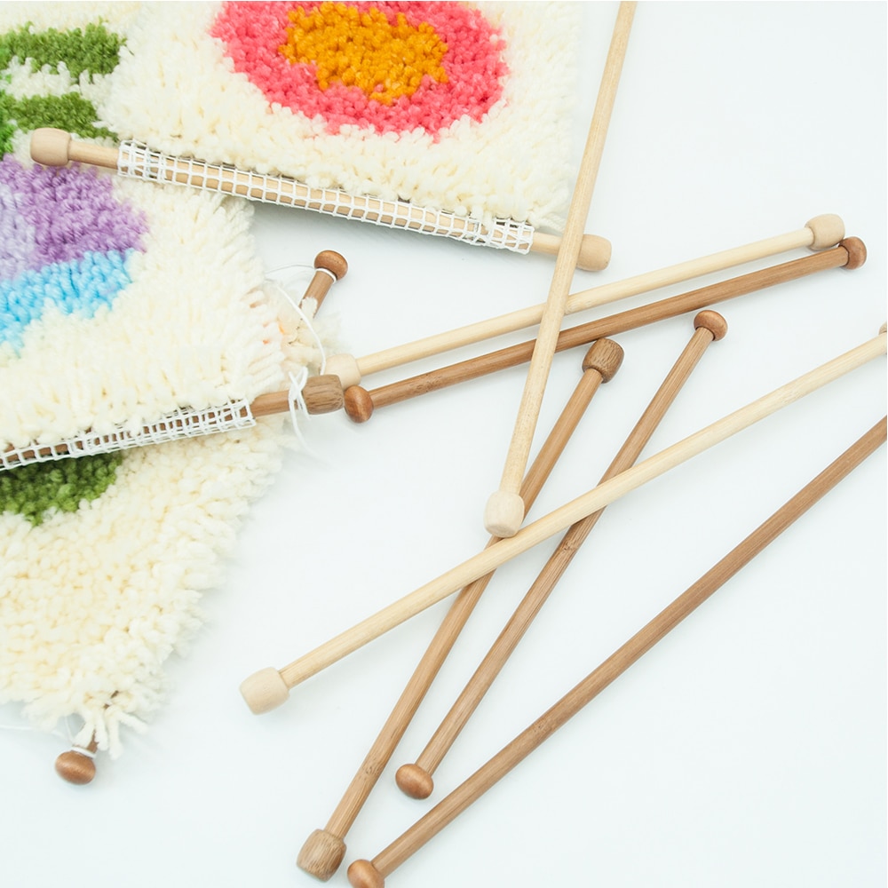 4Pcs Tapestry Poles Bamboo Tapestry Rods Hanging Sticks DIY Tapestry Accessories Wooden Tapestry woven round sticks