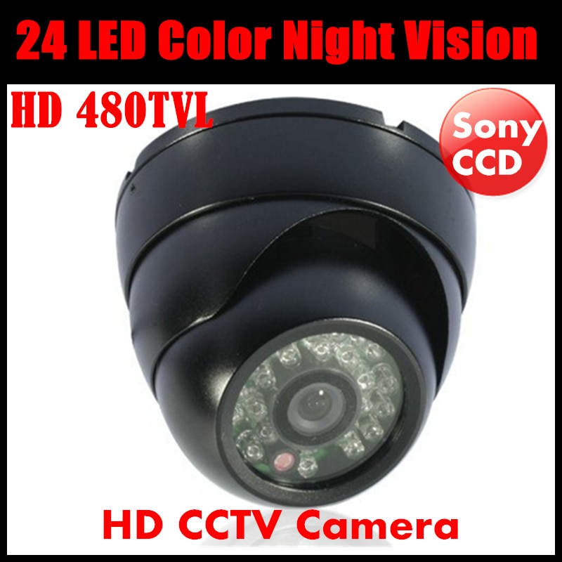 24 LED Color Night Vision Surveillance Dome Camera Indoor HD 480TVL Veiligheid CCD IR Bewaking CCTV Camera