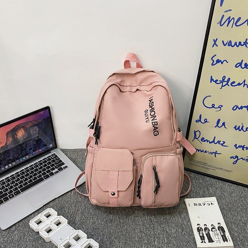 Rucksack für sterben mittelschule, geeignet für Teenager-mädchen, schülerinnen, schulrucksack, lässig-preppy stil: Rosa